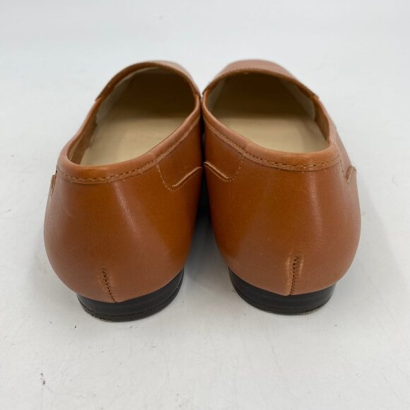 Bandolino Brown Leather Square Toe Loafers | Size 8.5 - Picture 3 of 8